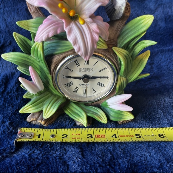 Seymour Mann INC CONNOISSEUR COLLECTION Hummingbird Clock. *Working* Wth Base - Picture 8 of 11
